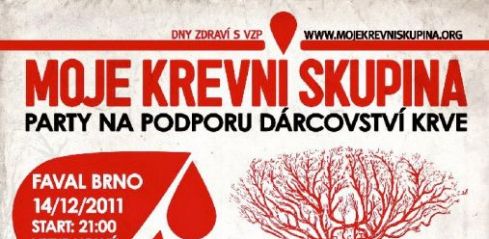 Párty na podporu dárcovství krve v Brně